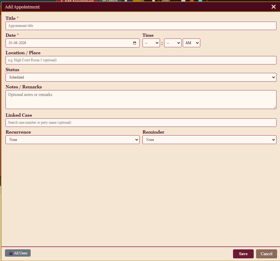 Add Appointment