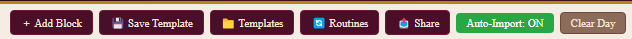 Planner Toolbar
