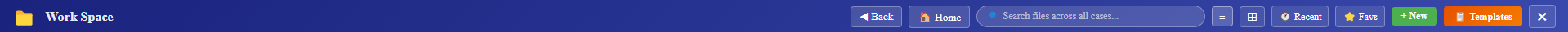 Workspace Toolbar